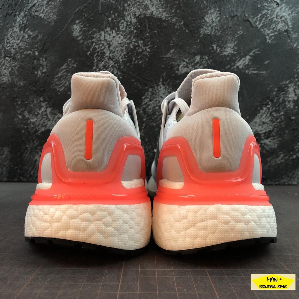 Giày thể thao nam nữ Ultra Boost 6.0 xám gót vạch cam bản 2020 siêu đẹp, phong cách, hiện đại