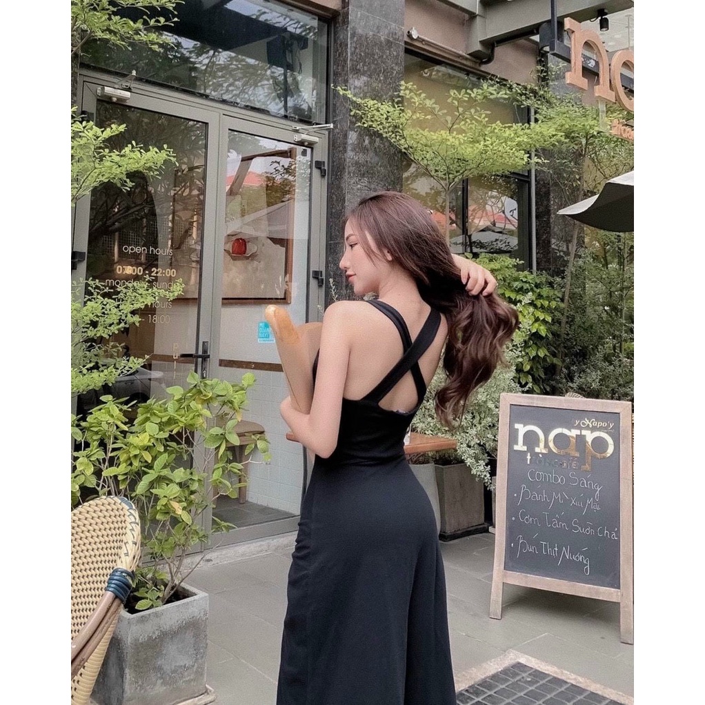 [10.10 Sale Freeship] Đầm ôm body 2 dây nhúng hông xẻ tài đùi cực sexy tôn dáng mặc đi chơi dạo phố dự tiệc sang chảnh
