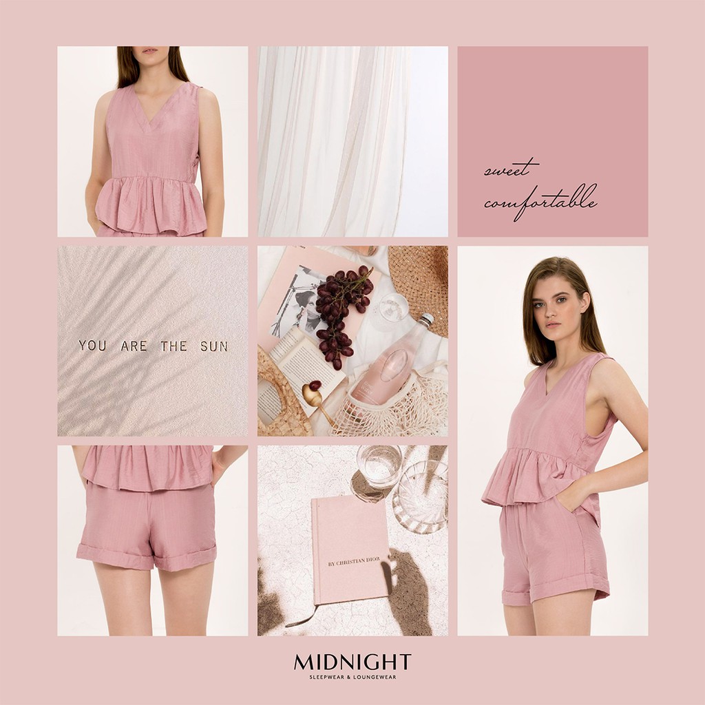 Áo Ruffle Linen (Viền bèo)-Midnight Sleepwear