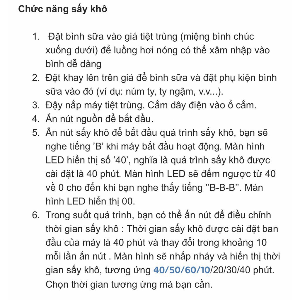 MÁY TIỆT TRÙNG SẤY KHÔ ĐIỆN TỬ 9 BÌNH FATZ BABY FB4909KM