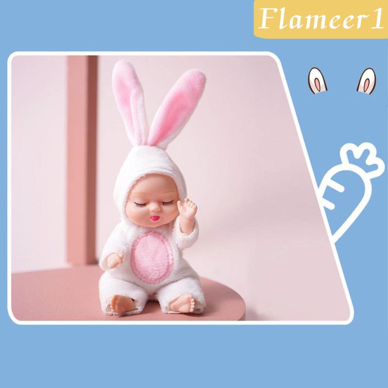 [Flameameer1] Móc Khóa Hình Búp Bê Em Bé Đang Ngủ Hoạt Hình Trang Trí Xe Hơi Đồ Chơi Quà