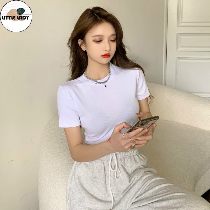 Áo Croptop Nữ Tay Ngắn Dáng Ôm Body Bigsize Dưới 80Kg Chất Thun Cotton "TN"