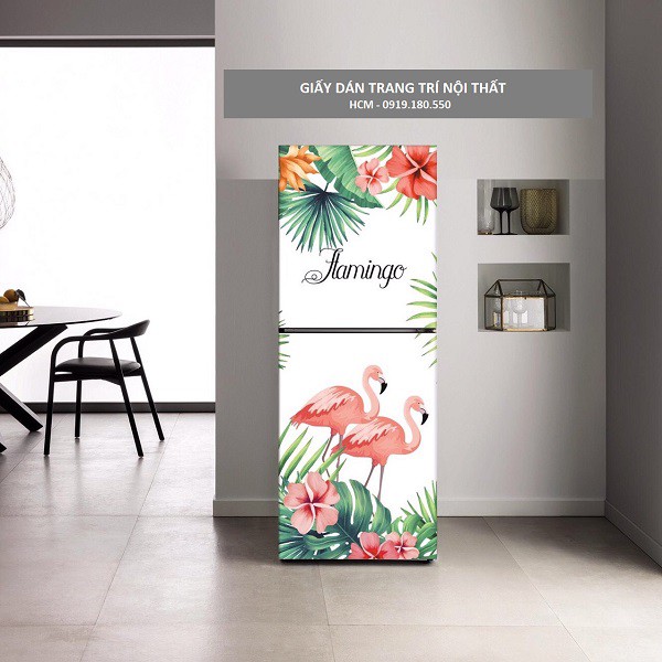 Giấy Decal Dán Tủ Lạnh CHIM HỒNG HẠC