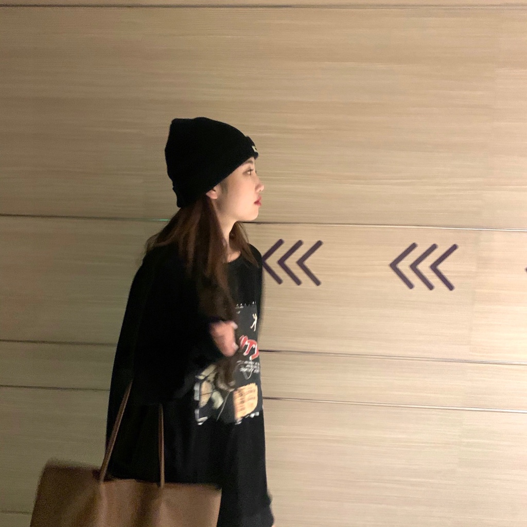 COZOK Áo sweater tay dài dáng rộng phong cách thời trang hàn quốc