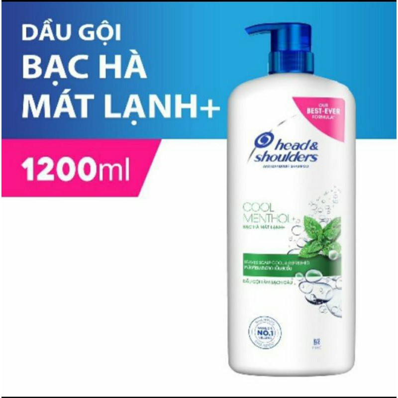 Dầu gội bạc hà mát lạnh Head & Shoulders 1200ml/1800ml