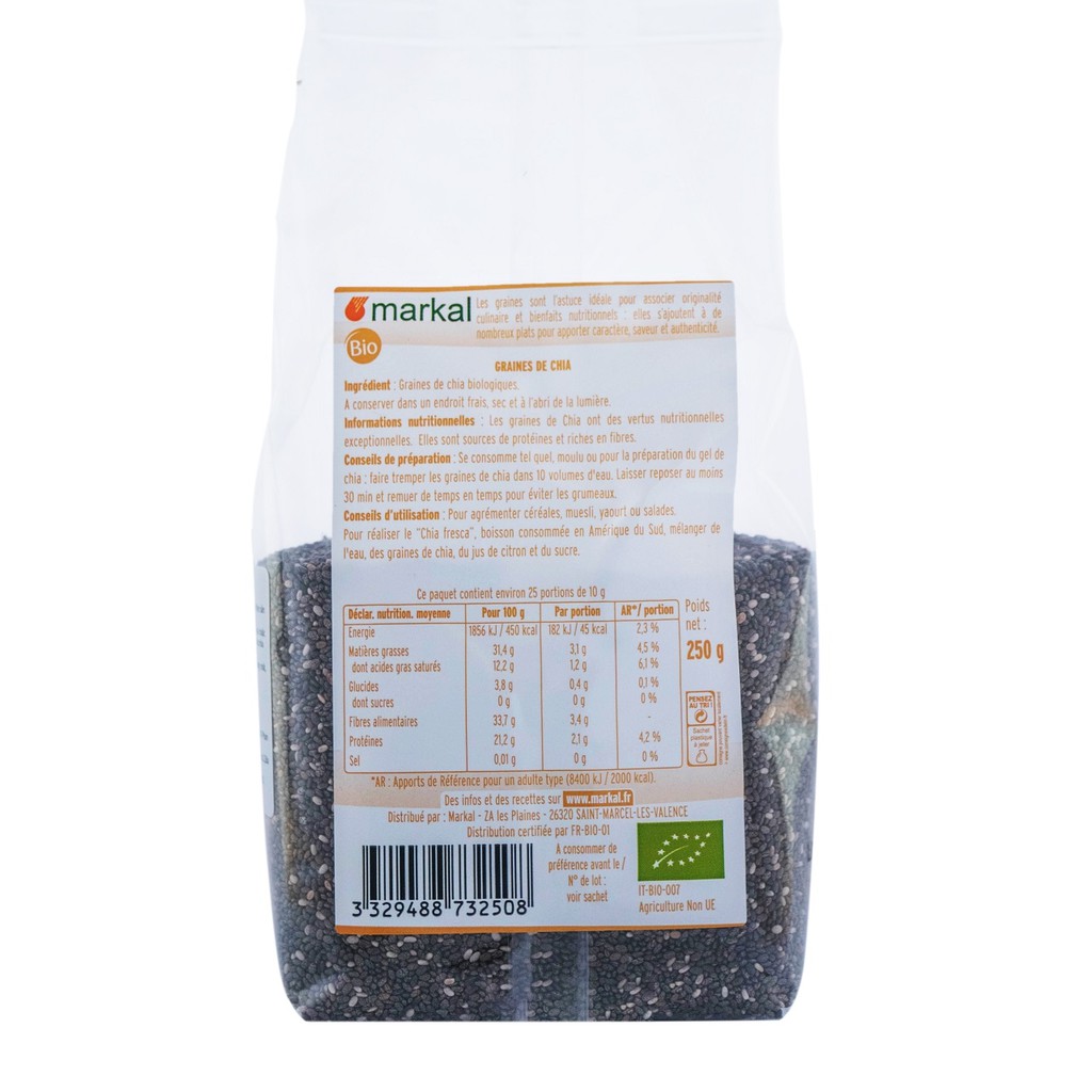 Hạt chia hữu cơ 250g - Markal