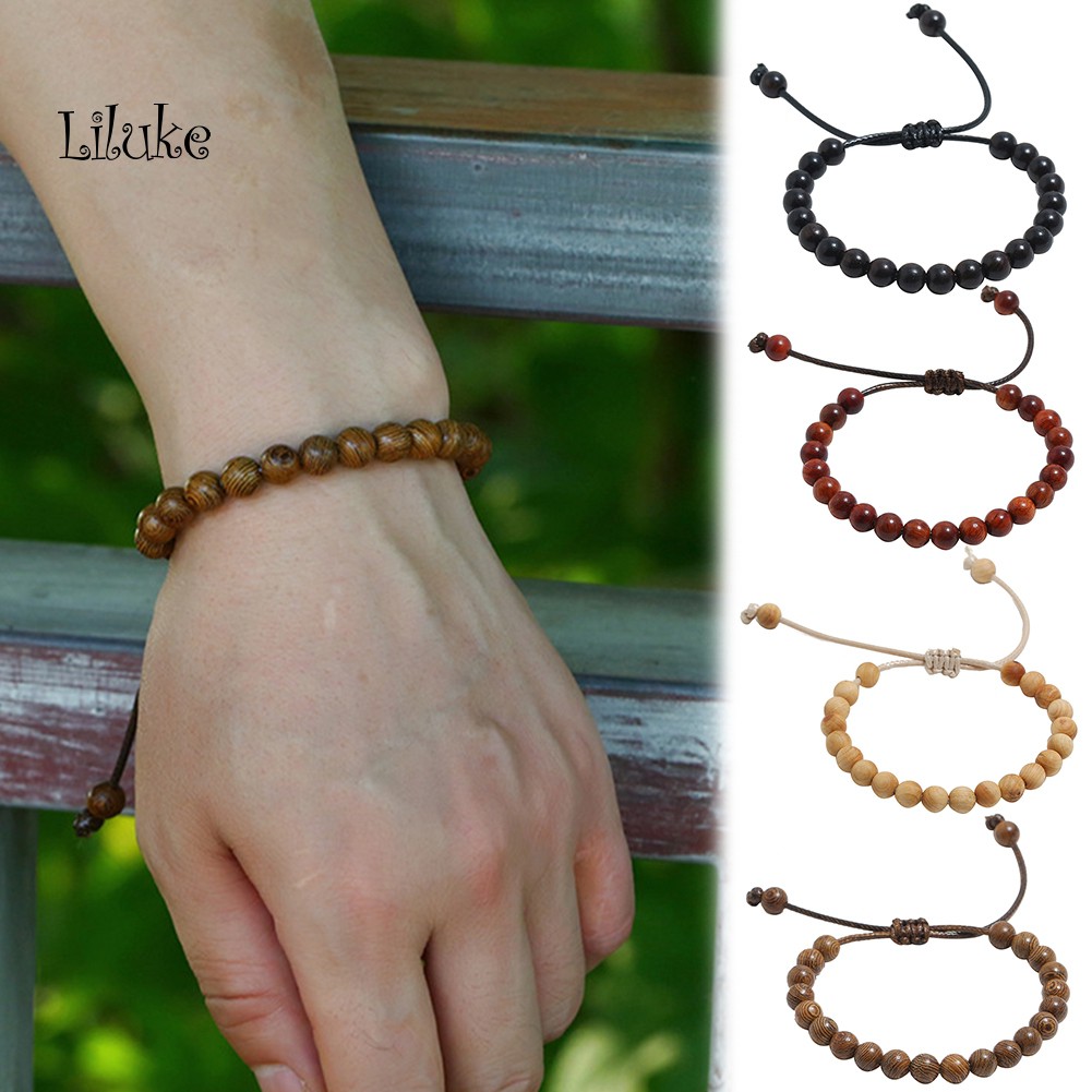 Vòng Tay Chuỗi Hạt Gỗ Handmade Unisex