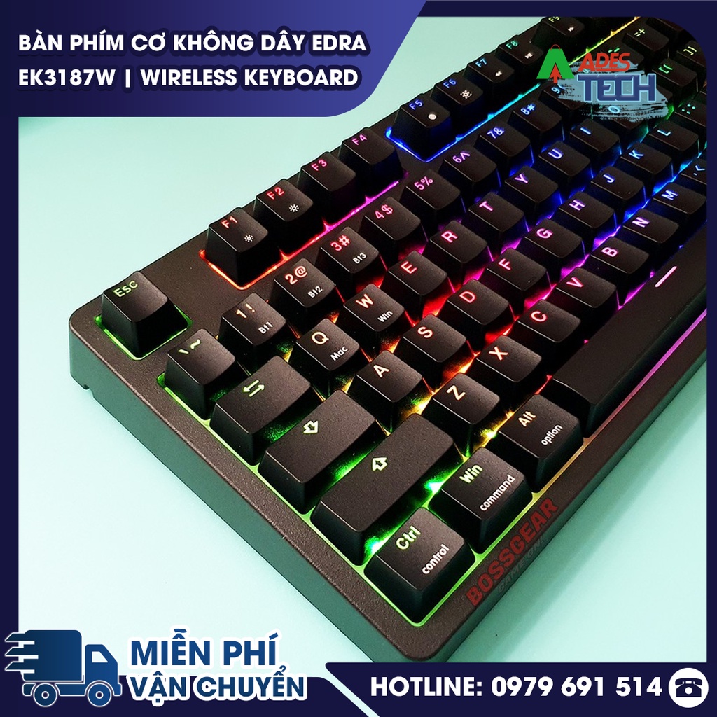 Bàn Phím Cơ Không Dây EDRA EK3187W | Wireless Keyboard