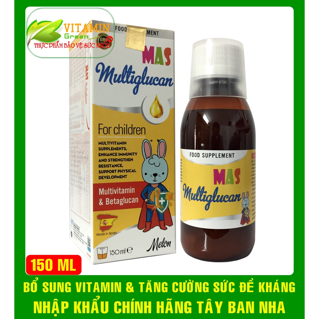 MAS MULTIGLUCAN BỔ SUNG VITAMIN GIÚP TĂNG CƯỜNG SỨC ĐỀ KHÁNG | NHẬP KHẨU CHÍNH HÃNG TÂY BAN NHA