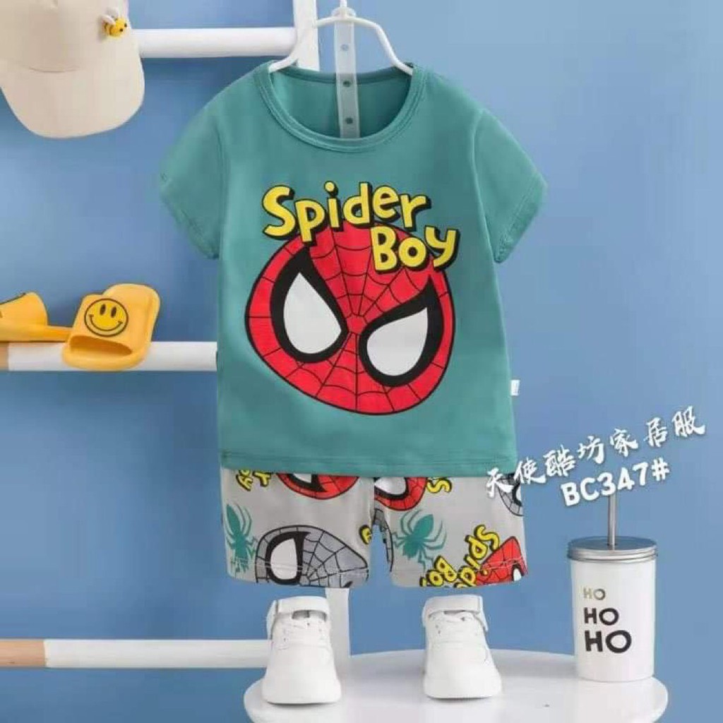 Bộ xuất hàn cho bé, bộ quảng châu cao cấp cộc tay cotton lạnh bé trai, bé gái mẫu mới size 0-4 tuổi