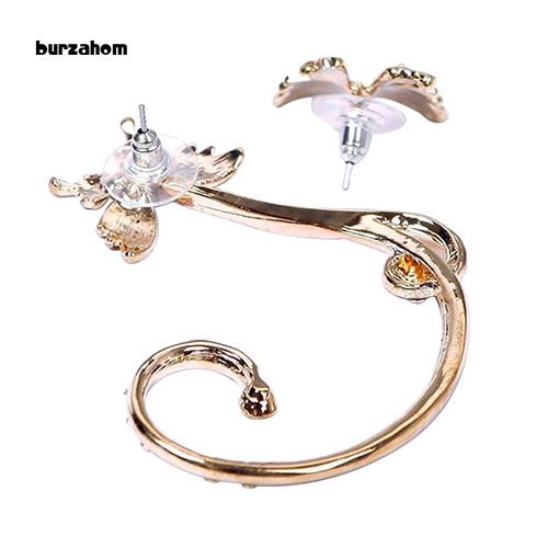 Hoa tai hình bướm đính đá thời trang dành cho nữ