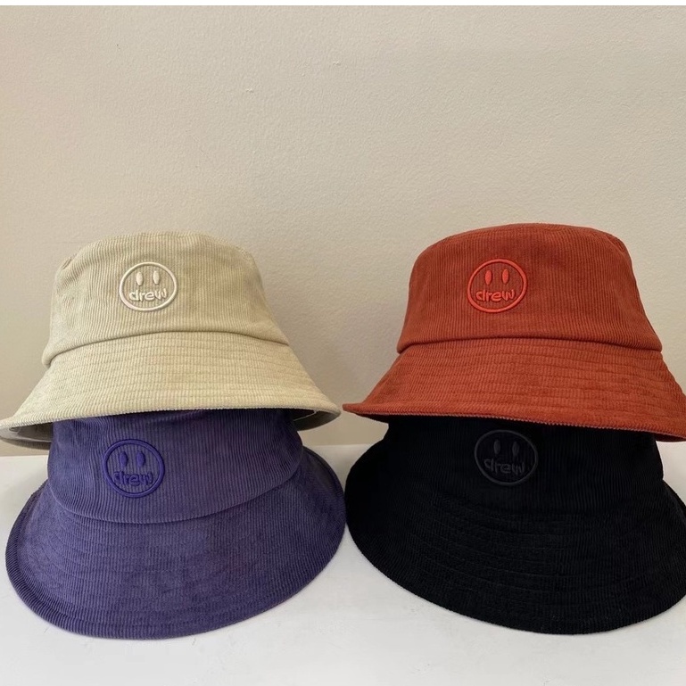Mũ bucket 21 họa tiết mặt cười thời trang thu đông phong cách Hàn Quốc
