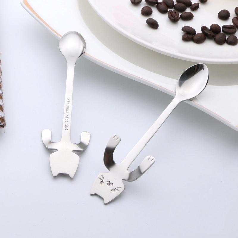 Muỗng Cà Phê Cán Dài Hình Mèo Đáng Yêu Cr1Zm