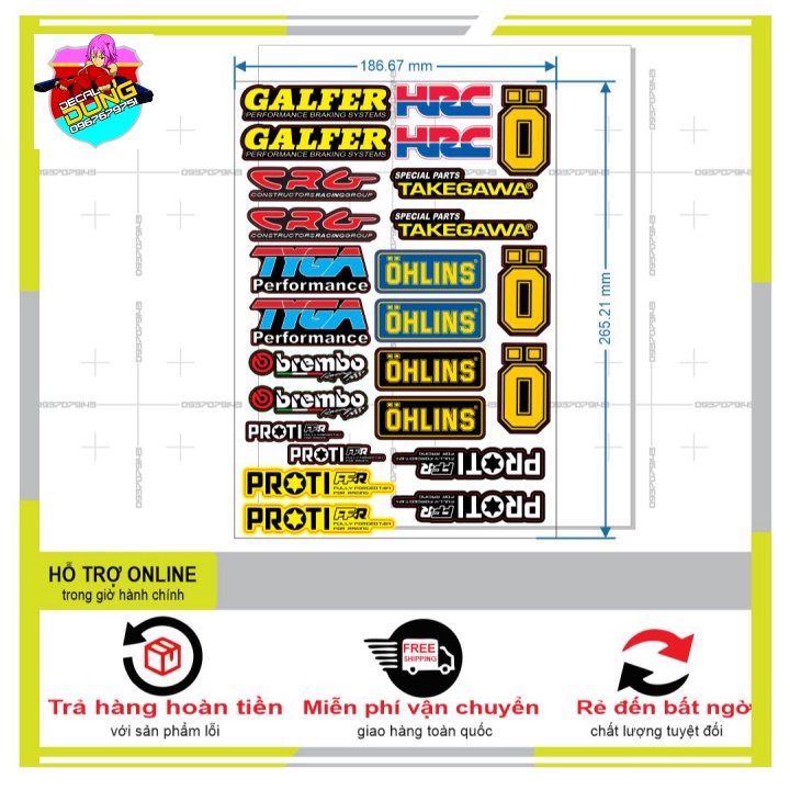 25 LOGO STICKER TRANG TRÍ XE MÁY 05 - DUNG DECAL
