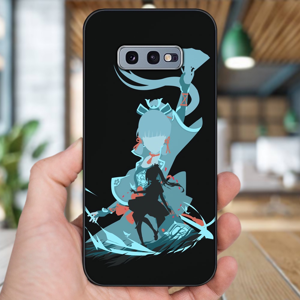 Ốp lưng Samsung S10e viền đen in hình Ayaka Genshin Impact
