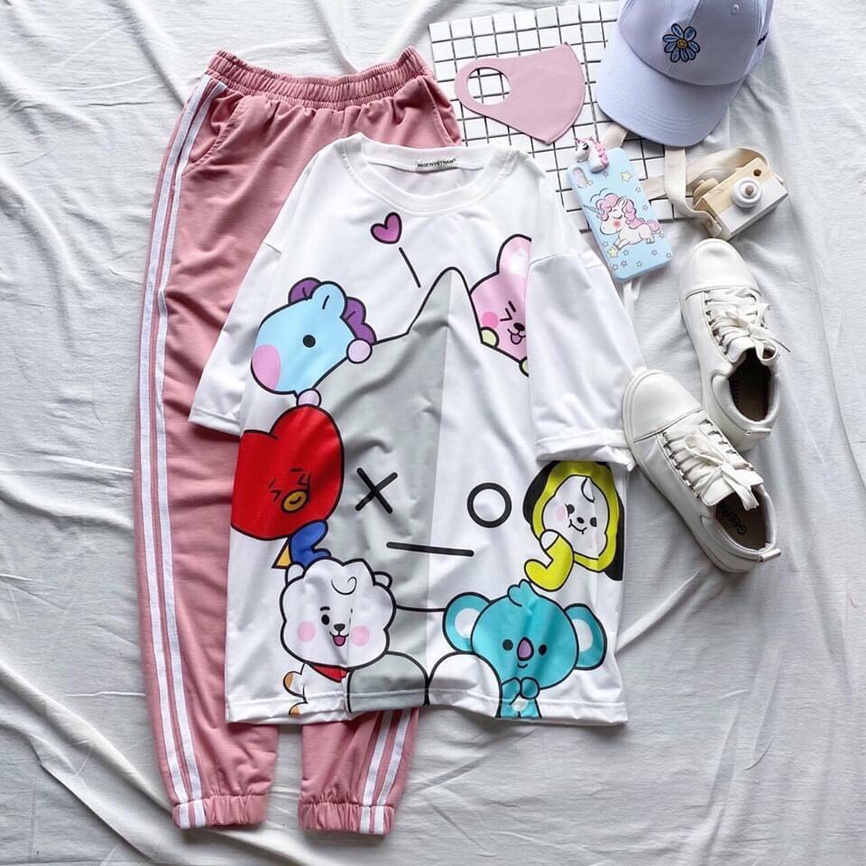 [Mã WASTXINH giảm 10% tối đa 15K đơn 99K] Set Đồ Bộ Quần JOGGER+ ÁO cartoon 3D Cute SD03-Lapi VN | BigBuy360 - bigbuy360.vn