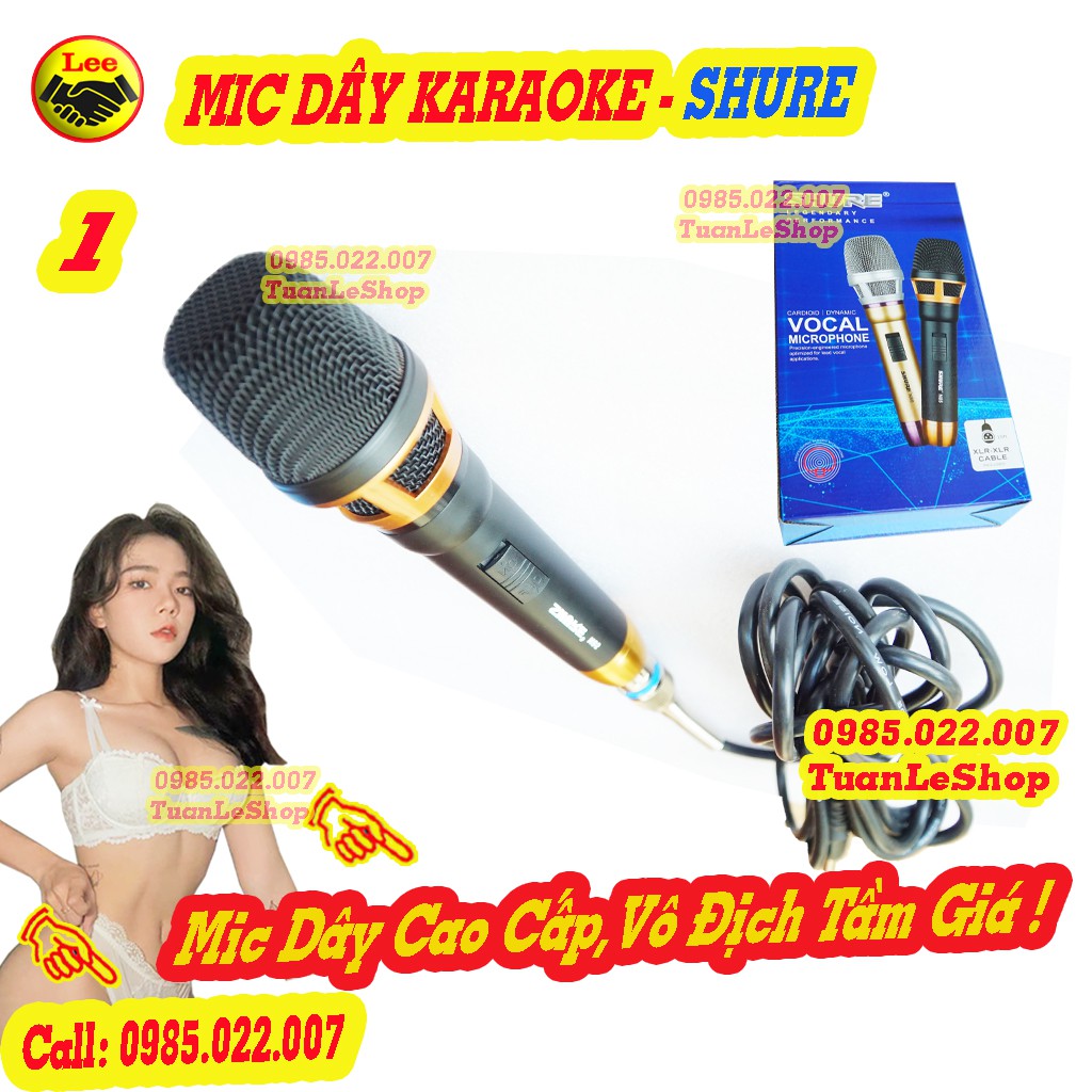 Micro Dây Cao Cấp SHURE N85 Bằng Kim Loại - Dây Dài 5m