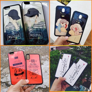 Ốp lưng cặp in hình in tên theo yêu cầu, iphone, samsung, oppo