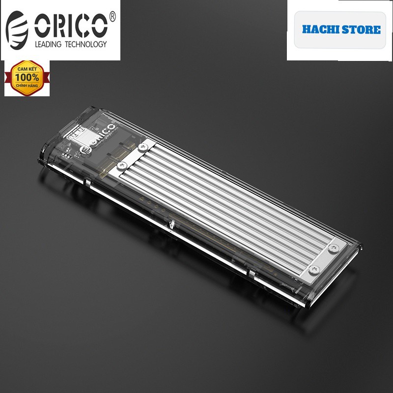 Hộp đựng ổ cứng chuẩn M2 NVME ORICO tốc độ 10Gbps trong suốt - TCM2-C3 – Hàng Chính Hãng