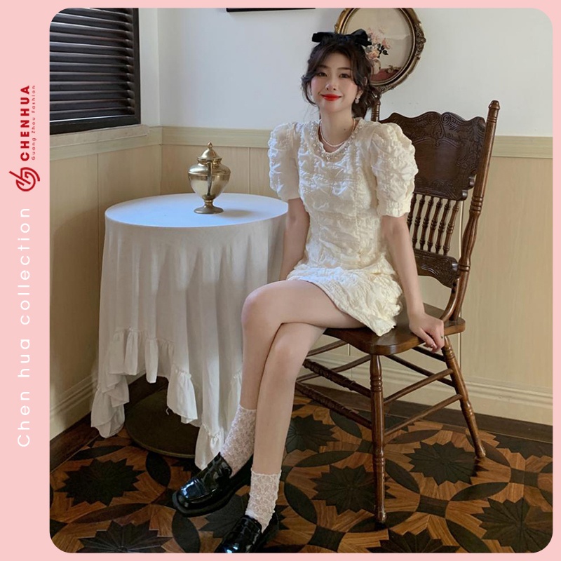 Đầm dự tiệc HuaHua, váy bánh bèo tiểu thư hàn quốc đi chơi sang chảnh VT152