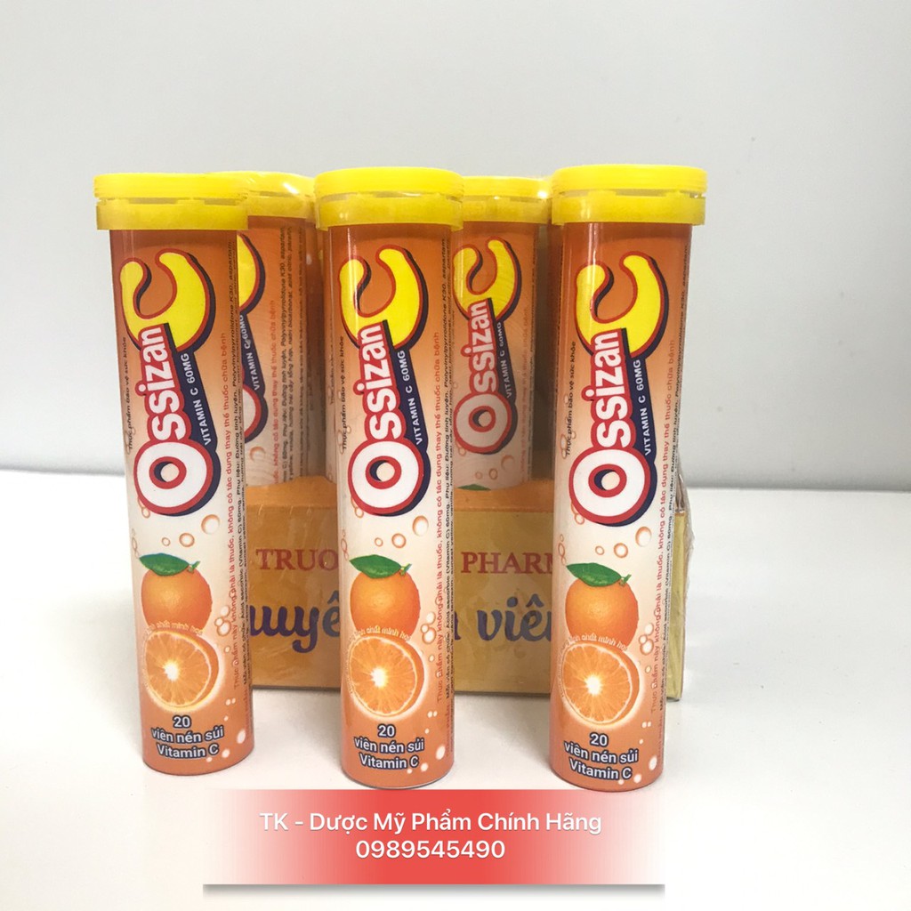 20 Viên C Sủi Actiso, Chanh Leo, Vị Cam Bổ Sung Vitamin C, Mát Gan, Lợi Mật