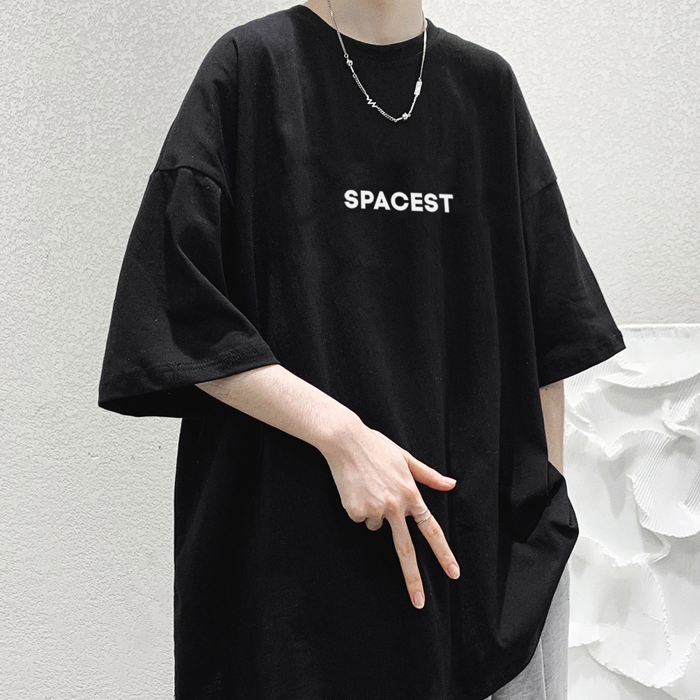 Áo Thun Nam Tdshopnt Cổ Tròn Form Rộng Streetwear Áo Phông Nam Form Rộng Basic Cotton Oversize In chữ Space SP05