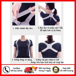 Đai Chống Gù Lưng Cảm Biến Báo Rung Trẻ Em Học Sinh - Hàng Chính Hãng