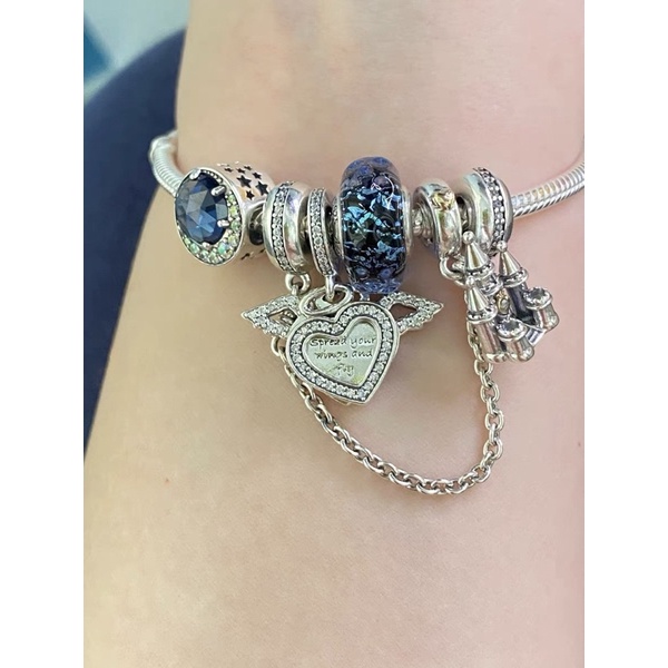 Hạt charm radiant đính đá hình mặt trăng ( vừa tất cả các vòng tay)