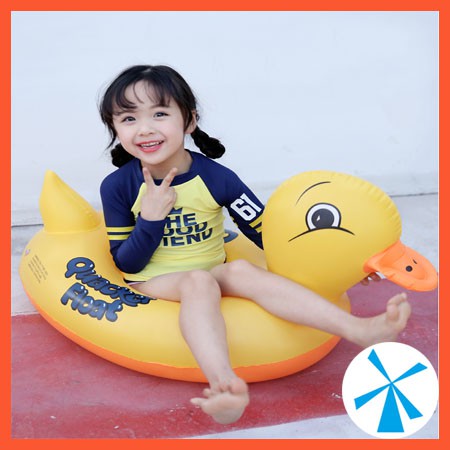 Phao bơi chống lật cho bé hình con vịt cute có lỗ xỏ chân