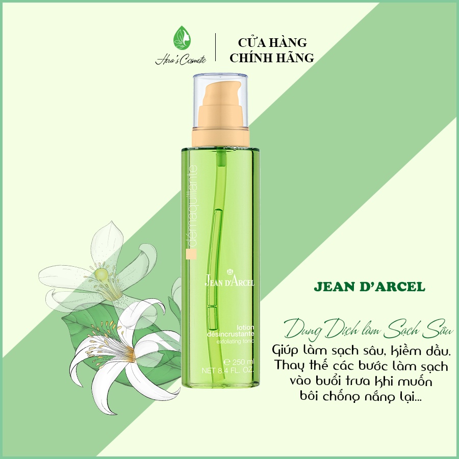 [CHÍNH HÃNG] Dung dịch làm sạch sâu Jean D'arcel giúp cân bằng dầu, tẩy da chết _Exfoliating Tonic 250ml