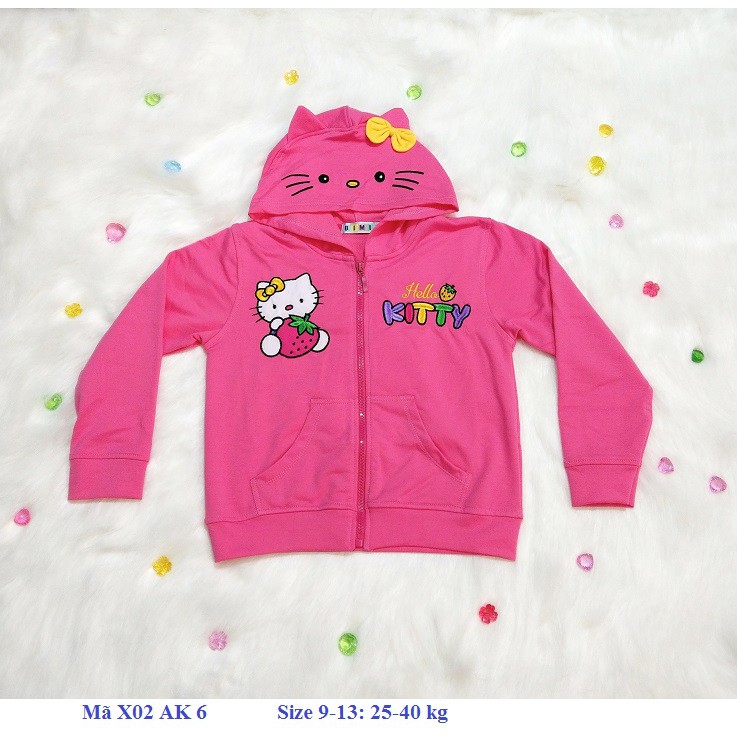 Mã X02 AK 6 - Áo khoác Kitty màu hồng sen