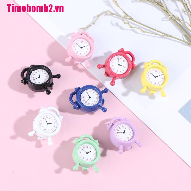 Đồng Hồ Báo Thức Mini Bằng Kim Loại Cho Búp Bê
