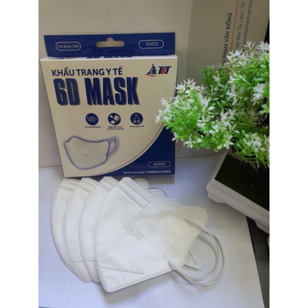 [Mã COSDAY giảm 8% đơn 150K] Hộp 10 Chiếc Khẩu Trang 6D Mask đeo cực êm và thoáng kín | BigBuy360 - bigbuy360.vn