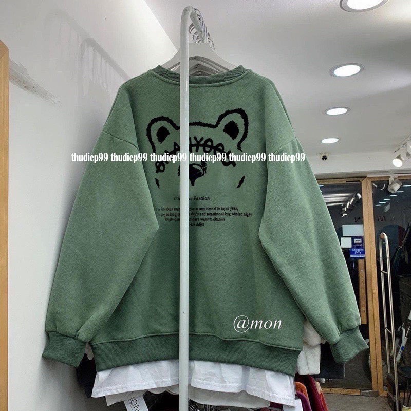 áo sweate gấu nỉ hàng 2 mặt (ảnh thật và video) thudiep99