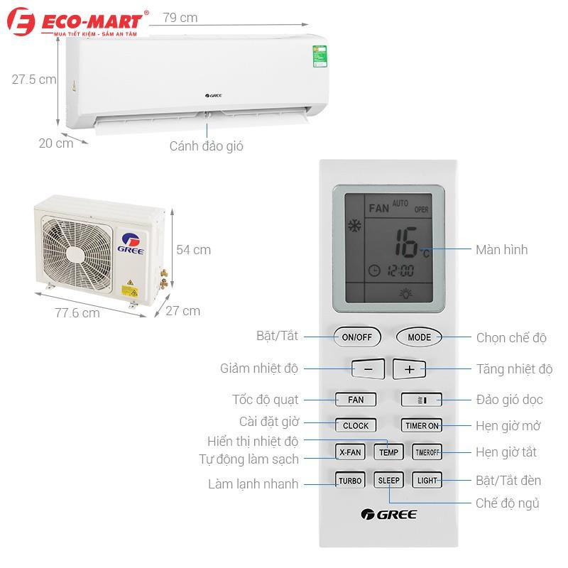 Điều hòa Gree 2 chiều ga R32 GWH12KC-K6N0C4