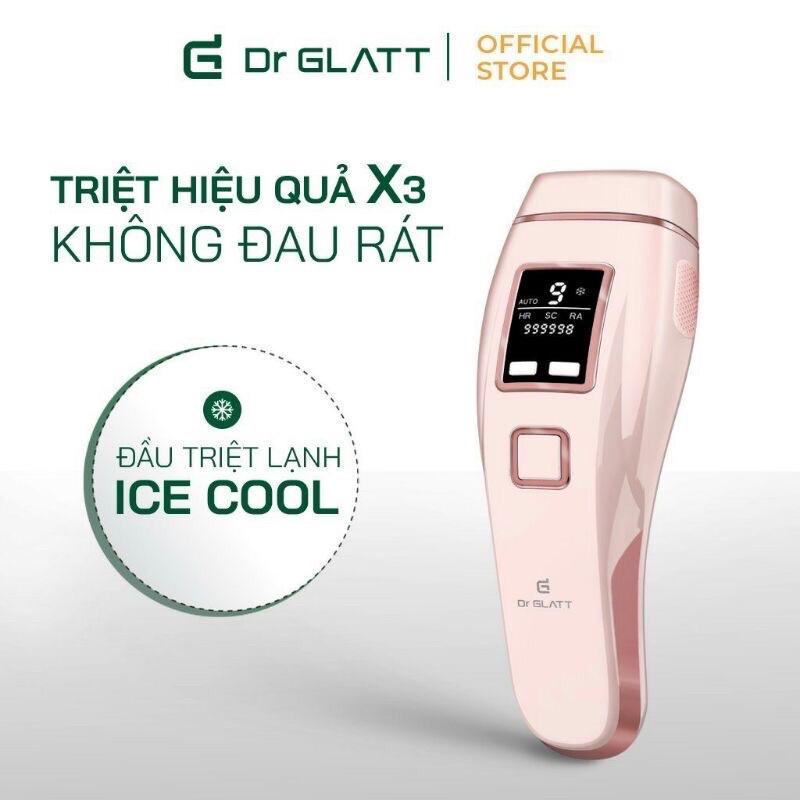 Máy triệt lông mini và trẻ hóa làn da Dr Glatt IPL PRO tích hợp chế độ triệt lạnh