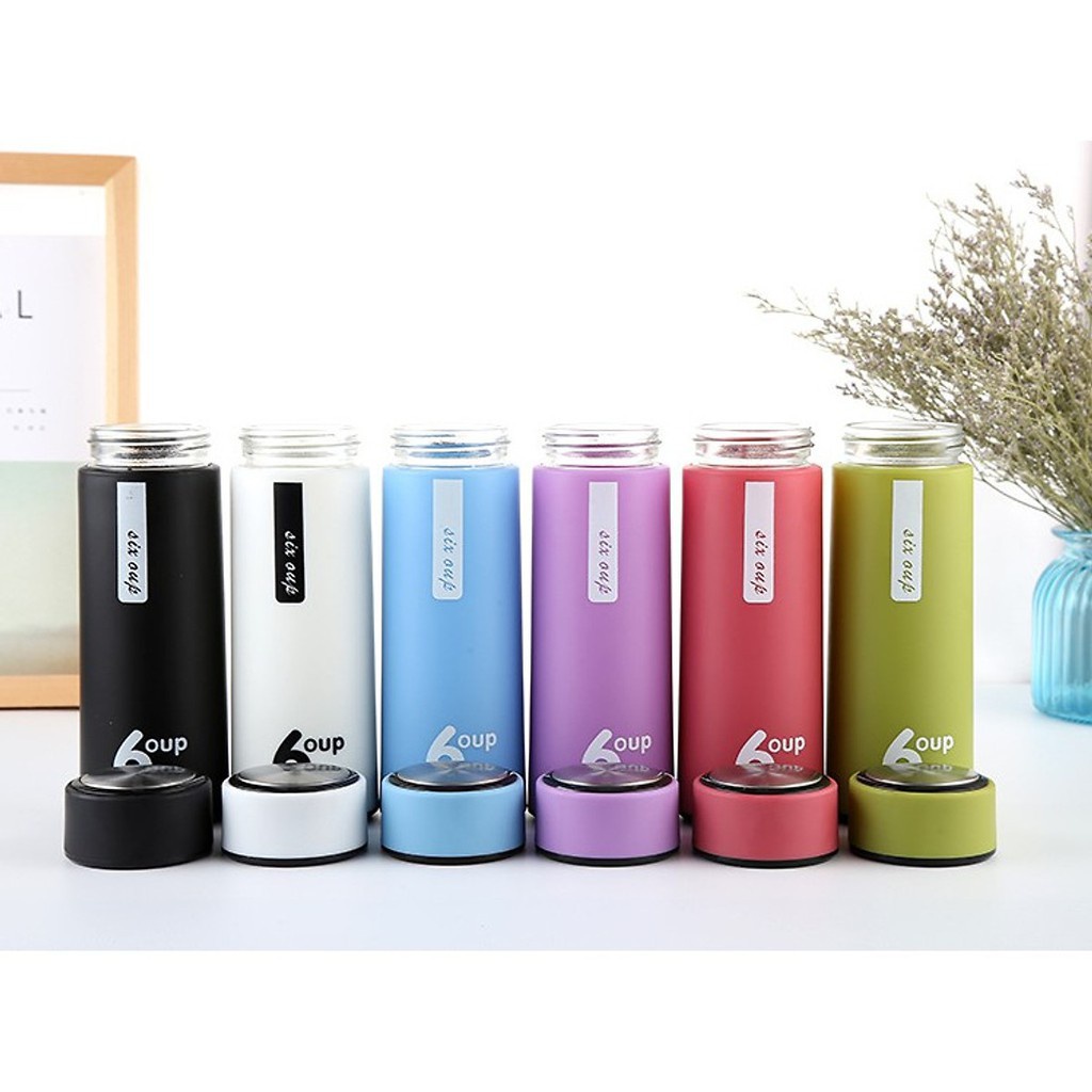 Bình đựng nước giữ nhiệt 6 oup lõi thủy tinh 450ml