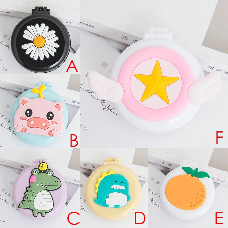 Lược Chải Tóc Mát Xa Da Đầu Thiết Kế Nhỏ Gọn Tích Hợp Gương Họa Tiết Hoạt Hình