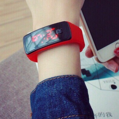 Đồng hồ led unisex Sport Ulzzang đèn led dây silicon mẫu 5