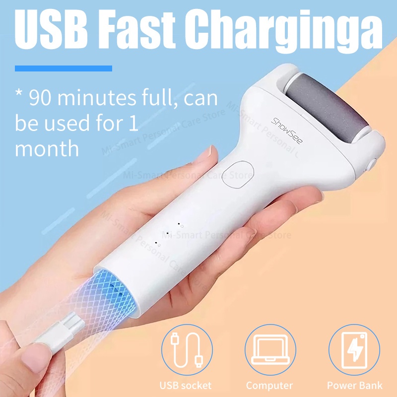 Máy chà gót chân Xiaomi ShowSee B1-W đôi chân mịn màng SPA IPX7 thân máy có thể rửa nước