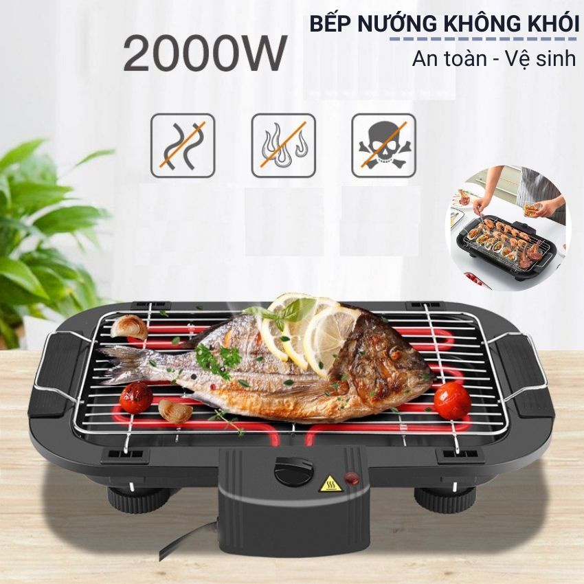 KỆ XE ĐẨY 3 TẦNG bếp nướng không khói phong cách Hàn Quốc BBQ tiết kiệm điện năng vệ sinh an toàn Angola