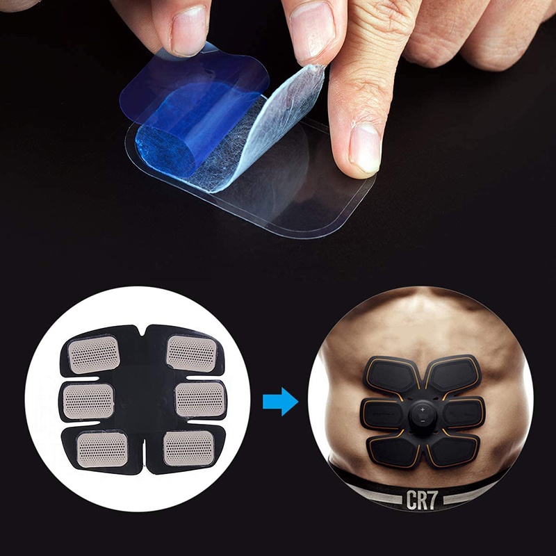 Bộ 60 Miếng Đệm Gel EMS Thấm Hút Tốt Thay Thế Cho Máy Tập Cơ Bụng
