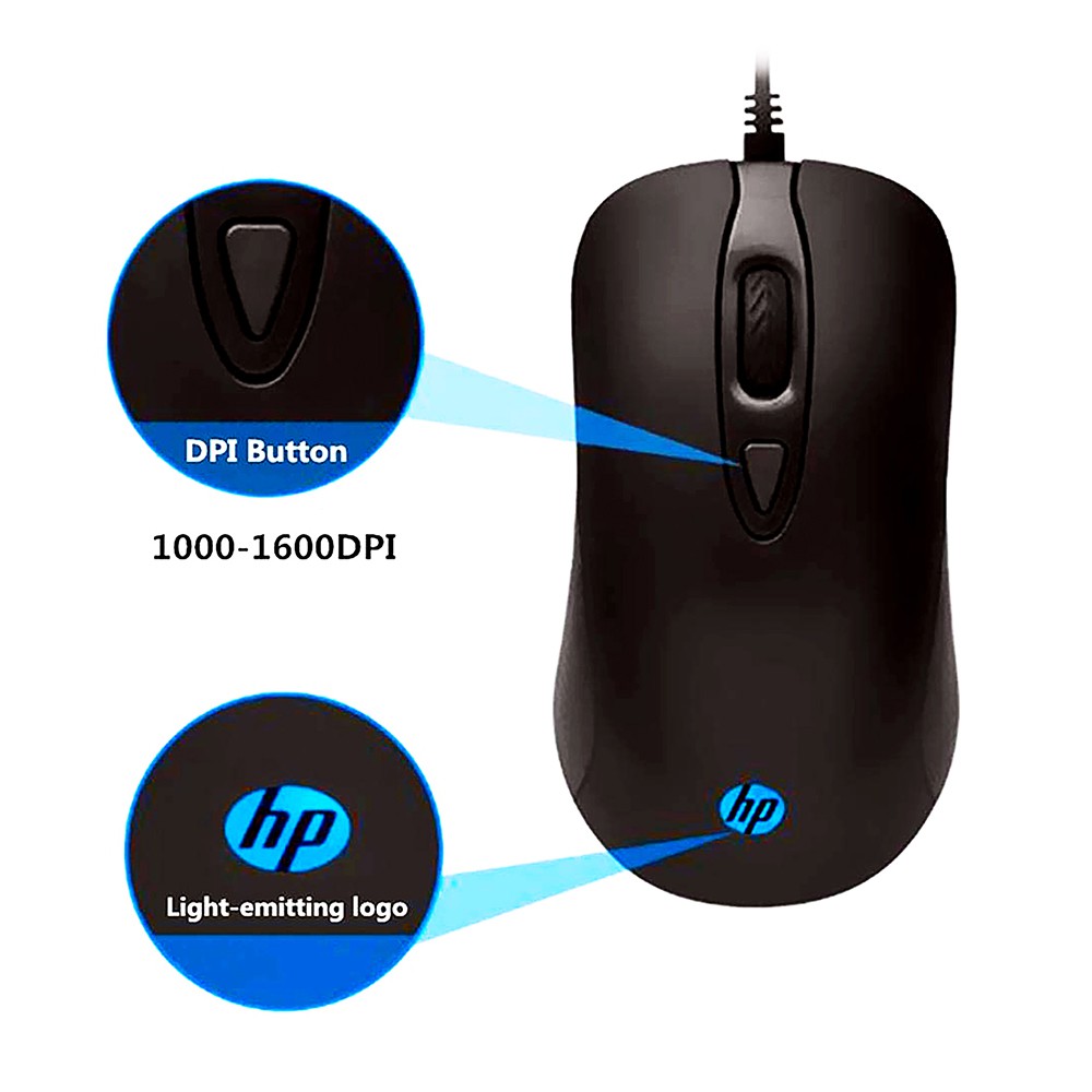 Bộ bàn phím + chuột có dây HP KM100