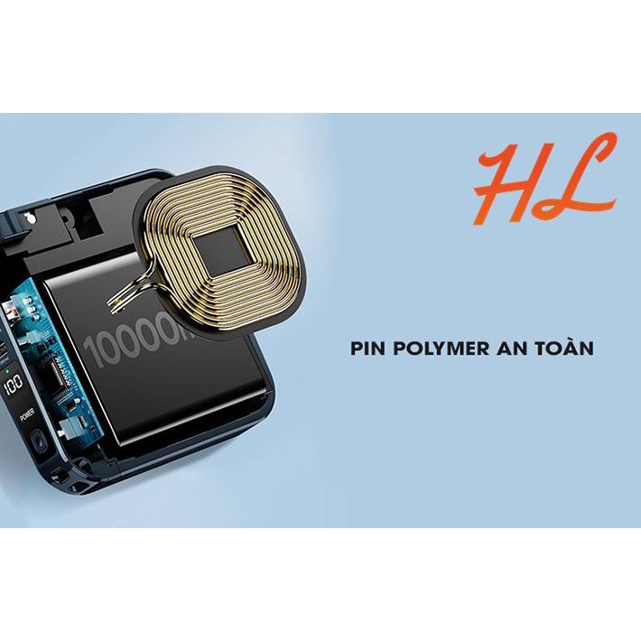 Pin Sạc Dự Phòng 10000mah Remax RPP-145 10000mAh - QC3.0, TypeC PD18W, Wireless Charge - Hưng Long PC