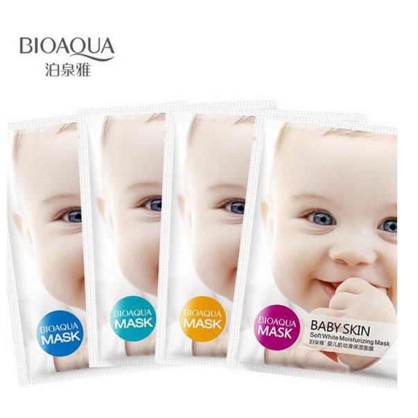 Lẻ 1 Miếng Mặt Nạ Baby Skin Bioaqua Đủ Màu