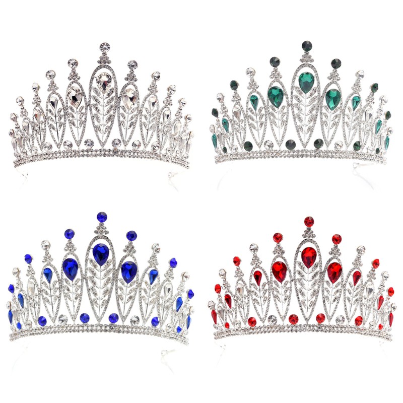 Vương miện cô dâu đính đá giả sang trọng