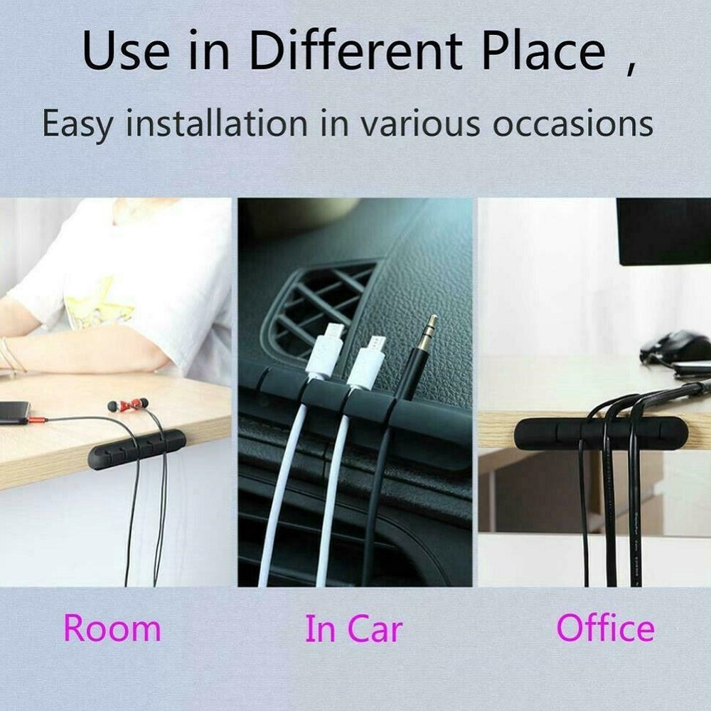 Kẹp silicone cố định dây cáp 5 lỗ tiện dụng