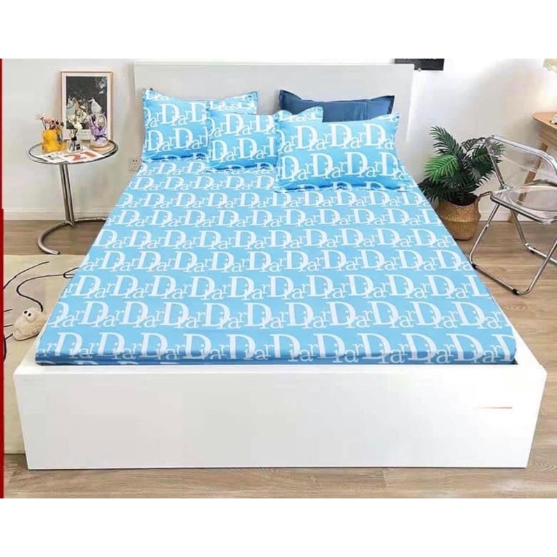 Sét Chăn Ga Gối Hè Hình DI Ỏ Xanh