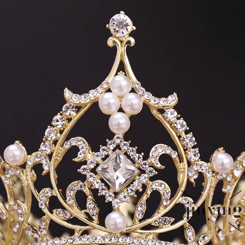 GETNOIVAS Vương miện công chúa cài tóc cô dâu đính đá sang trọng