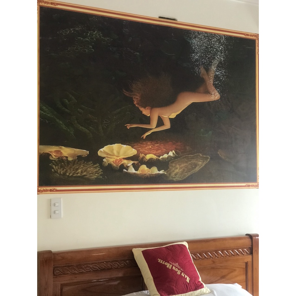 Tranh Canvas Nghệ Thuật In 3D Hình Cô Gái Gợi Cảm Quyến Rũ MS 61210